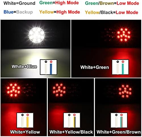 1pc pravokutno dimno crveno trostruko LED stražnje svjetlo prikolice stop-turn stražnja okomita i vodoravna stražnja svjetla