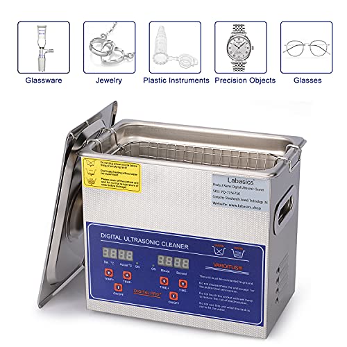 Ultrazvučni čistač, profesionalni univerzalni ultrazvučni čistač od nehrđajućeg čelika s digitalnim zaslonom, timerom i termostatom