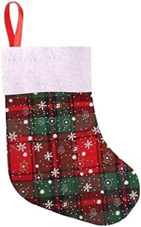 Ornament guda božićne čarape poklon vrećice slatkiša čarape vrećice snježne pahuljice kabed burlap držač drvce dekor mrlja