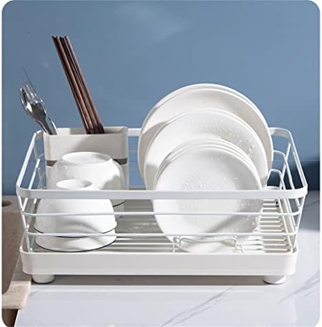 SJYDQ kuhinjski sudoper postolje za posuđe s rupama za sušenje, pribor za odvod i zdjele, organizator pribora za jelo