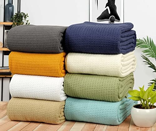 Tex Trend Luxury pamučna pokrivač - meke deke kralj veličina za krevet, kauč i kauč - prozračni pokrivač za ljeto -