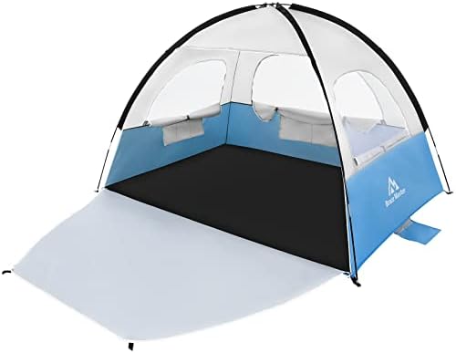 Brace Master Beach šator Sunce Sunce Shelter, prijenosno utočište za sunčanje za 3 osobe s UV zaštitom, 3 kotrljanja mrežastih