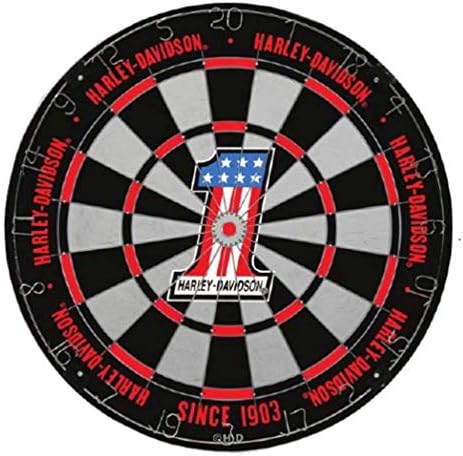 Harley -Davidson 1 logotip turnir Dartboard - Black & Red, 18 in. 61982