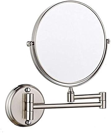 Lianxiao-Makeup Mirror 8-inčni dvostrani okretni zidni zrcalo, produžavajući preklopno kozmetičko zrcalo za brijanje kupaonice