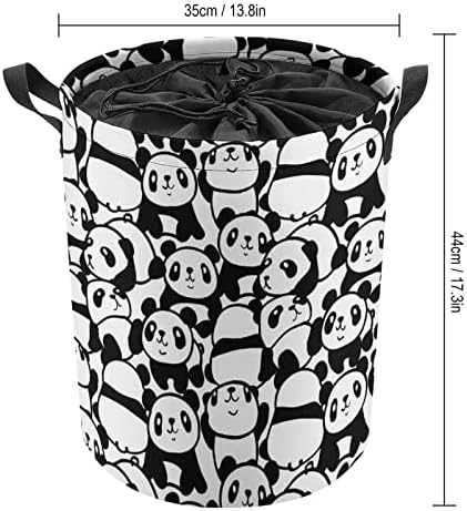 Slatka panda velika košara za rublje Na vezanje vodootporna košara za rublje sklopiva košara za pohranu igračaka organizator