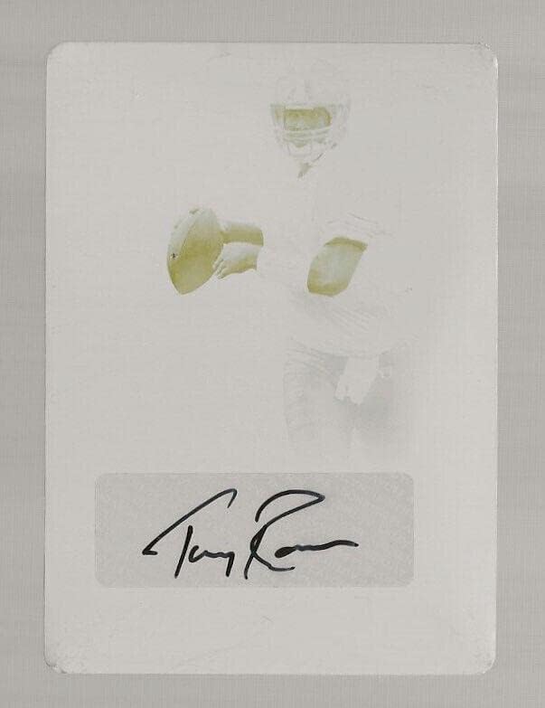 SG1) 2007 Donruss Threads Tony Romo Tiskarski ploča Auto 1/1 Dallas Cowboys - NFL Autographd nogometne kartice