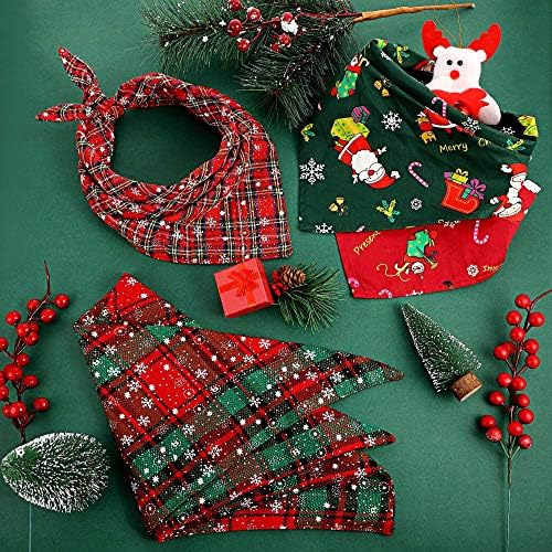 4 komada božićni pse bandane za kućne ljubimce Trokut Šal Djeda Mraza uzorak kućni ljubimac Kerchief Snowflake pribor za