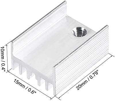 aluminijski hladnjak od 20 mm do 15 mm do 10 mm do 220 za hlađenje 10pcs MOSFET dioda