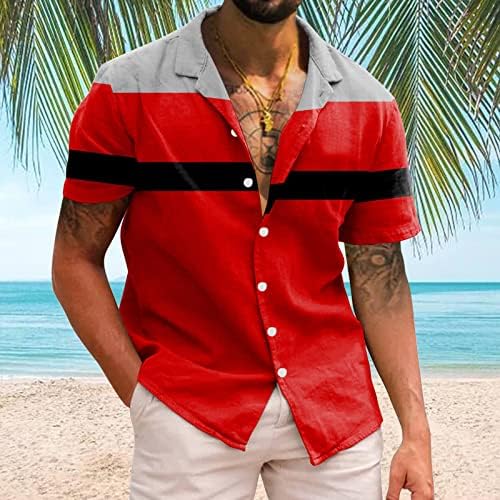 2023. Novi muškarci povremeni proljetni kratki rukav proljetni ljetni vrat 3d tiskane košulje modne gornje bluze košulje