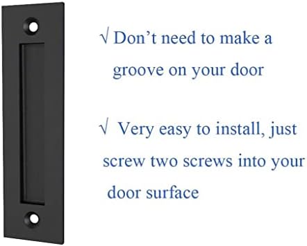 SeasD ugrađeni kvadratni klizni prst staja za kućni hardver Jednostavno ugradite ručicu vrata od hrđe mat flush pult ormar