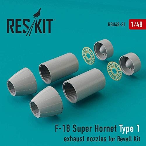 RESKIT RSU48-0031- 1/48 F-18 Super Hornet Type 1 Ispušna mlaznica za Detal Revell komplet za smolu Detalj