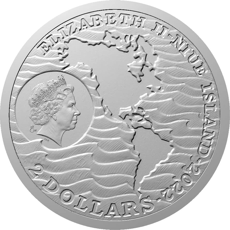 2022 DE Discovery of America Powercoin Amerigo Vespucci 1 oz Silver Coin 2 $ Niue 2022 Dokaz