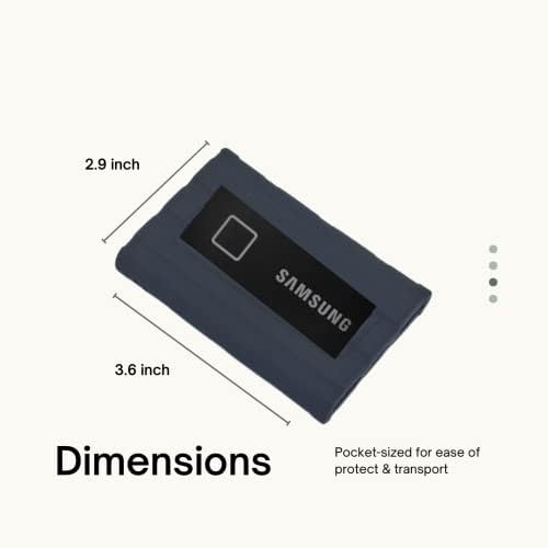 Silikonski poklopac Zaštitni za Samsung T7 prijenosni SSD - Black