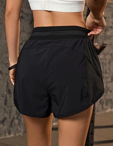 BMJL ženske atletske kratke hlače s visokim strukom, trčanje kratke hlače, džepne kratke kratke hlače elastične kratke hlače