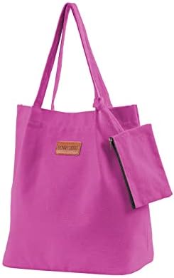 Platnene torbe za žene, djevojke, Školska estetska knjižnična knjiga, platnena putna torba za kupovinu s unutarnjim džepovima