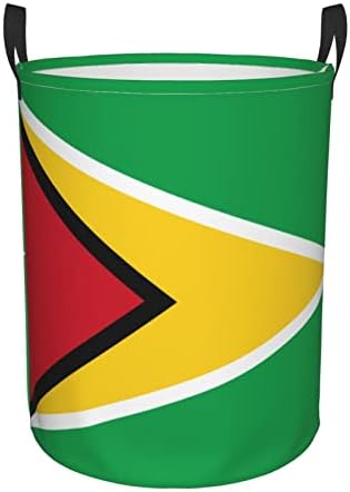 Zastava Gvajane košara za rublje okrugla torba za rublje sklopive košare za odlaganje odjeće za spavaću sobu kupaonska košara