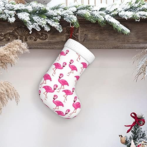Cutedwarf flamingos Christma čarape božićni ukrasi drveća božićne čarape za božićne blagdanske zabave darovi 18-inčni