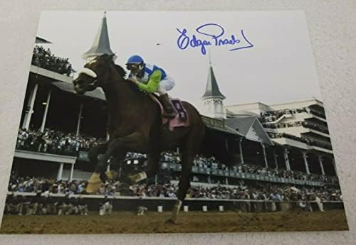 Edgar Prado Barbaro 2006 Kentucky Derby potpisao 8x10 konjski utrka Photo Coa 1 - Fotografije s autogramiranim utrkama