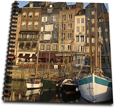 3Drose DB_81442_3 Old Harbour, Honfleur, Calvados, Normandija, Francuska-EU09 DBN0652-David Barnes-Mini Notepad, 4 do 4