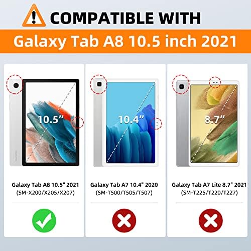 Moko futrola odgovara Samsung Galaxy Tab A8 10,5 inč 2022, vitki slučaj trostrukog stajališta s automatskom funkcijom spavanja/buđenja