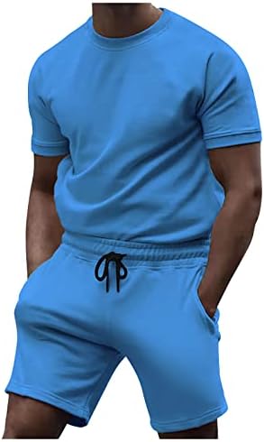 YMOSRH muške kratke hlače i kratke hlače postavljaju sportsku odjeću s 2 komada ljetne odjeće za znojne košulje atletske