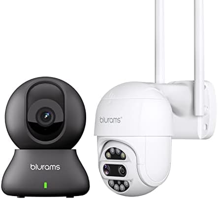 BLURAMS Zatvoreni i vanjski set paketa sigurnosnih kamera 2K, kamere za sigurnost kuće w/dvosmjerni audio | Otkrivanje zvuka/osobe