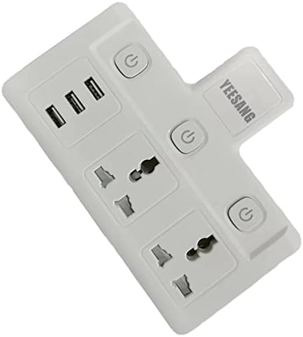 Yeesang Multi Plug Outlet Extender, USB zidni punjač s 2 stanice za brzo punjenje, električni zaštitnik za razdjelnik izlaza,