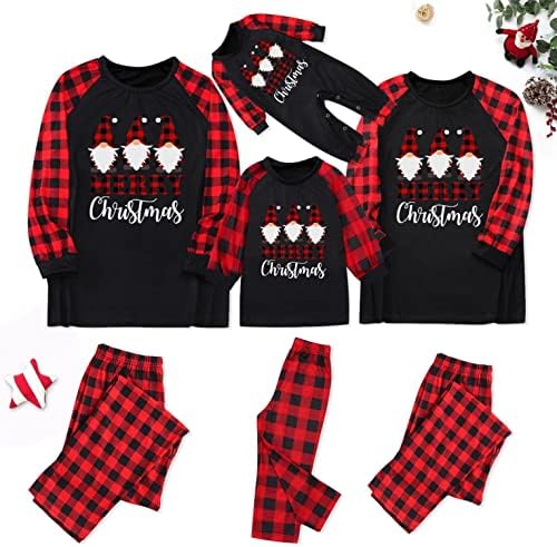 XBKPLO Božićna pidžama za obiteljsku pidžamu PJS odjeće za spavanje odgovarajuće set obiteljske božićne pidžame set plaid