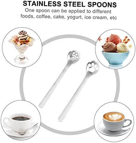 Bestonzon 8pcs Cat Claw Spoon Spoon od nehrđajućeg čelika kuhinjski pribor Set Metal Colander od nehrđajućeg čelika od nehrđajućeg
