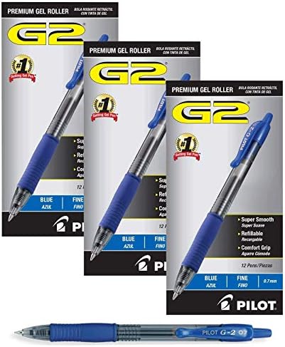 Pilot G2 Premium punjenje i uvlačenje olovke za rolanje kuglice, fina točka, crna tinta,