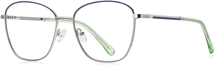 Resvio ručno izrađene naočale za čitanje za ženske i muške metalne okvire kvadratne predimenzionirane čitatelje srebrne ljubičaste