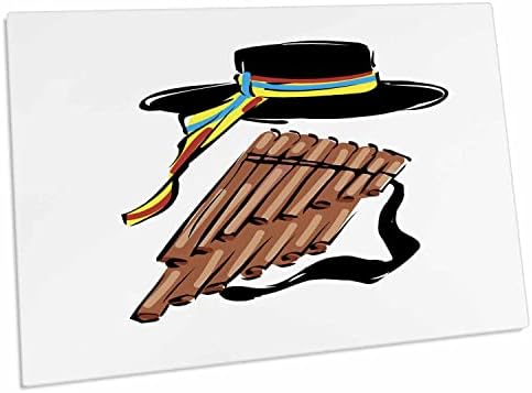 3Drose šešir crne pan flaute vrpce glazbeni dizajn - stol ploča mjesta prostirke