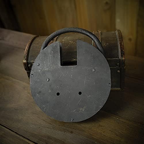 Lord of Battles Antiqued Lock s Chainmail Keychain i dva ključeva - Drevna tamnica Padlock Ručno kovano željezo 18´5 cm |