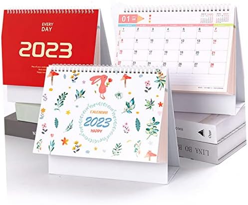 OpeRaTacx 5PCS 2023 kalendar stola Nova godina kalendar kalendar 2023 Stojeći kineski kalendari 2023 dekor radnog stola adorno