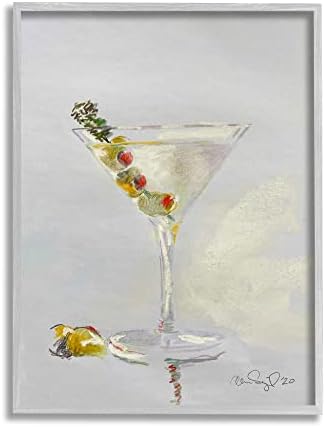 Stupell Industries Olive Martini stakleni koktel bar klasični stil, dizajn Alana Segal