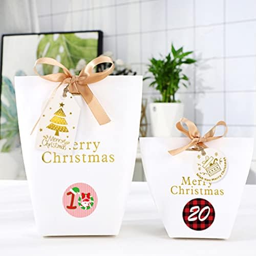 24 kompleta Božićni adventski kalendar kutija za slatkiše viseća Odbrojavanje vrećica za bombonsku vrpcu božićno drvce zidni