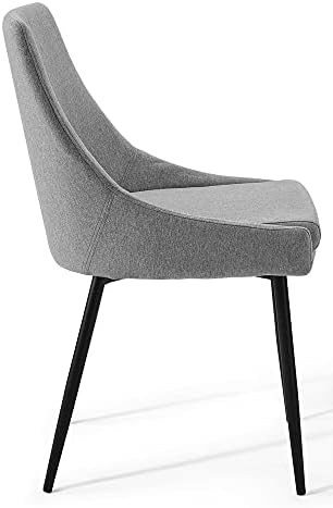 Stolice za blagovanje presvučene tkaninom-set od 2, crno svijetlo siva