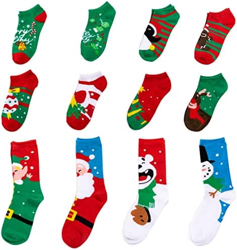 Božićni adventski kalendar za 2022. godinu uključuje 12 pari čarapa na veliko za žene, kalendar odbrojavanja božićnih toplih