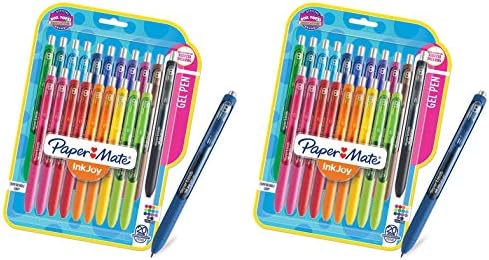 Olovke s papirnatim mateom, olovke s tintom, srednja točka, 20 ct, razne - 2 pakiranja