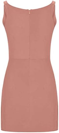 Ljetna haljina za žene 2023 ležerna udobna rukavica bez rukava Slim V-izrez Čvrsta seksi večernja haljina