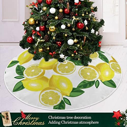 Oarencol limun božićno drvce suknja 36 inča Ljetna tropska voća zelena listova božićni odmor za zabavu ukrasi za stablo