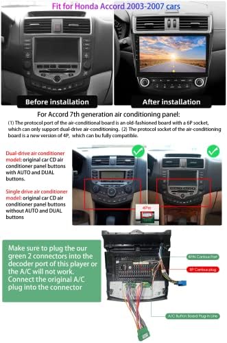 Automobilski stereo radio za Honda Accord 2003-2007, 10.1 Nadoknada za zaslon osjetljivog na dodir GPS navigacija, bežični