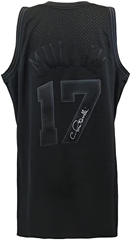 Chris Mullin potpisao je Golden State Warriors Mitchell & Ness Black Out NBA Swingman košarkaški dres - Autografirani NBA