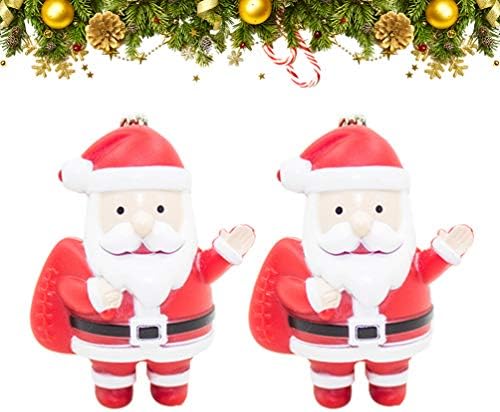AMOSFUN METAL KLJUČNI RING 2 PCS božićni privjes za ključeve LED svjetiljke ključevi prstenovi Good Bag Spender za odmor