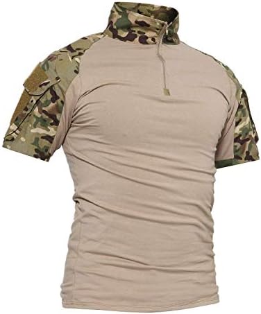 Muška Taktička Majica kratkih rukava, vojna košulja, ulična košulja, taktička borbena košulja s patentnim zatvaračem