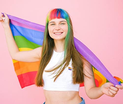 50 paketa igala za ponos homoseksualni ponos Dugina zastava broš s ovratnikom emajlirana LGBT igla za rever ukras za odjeću
