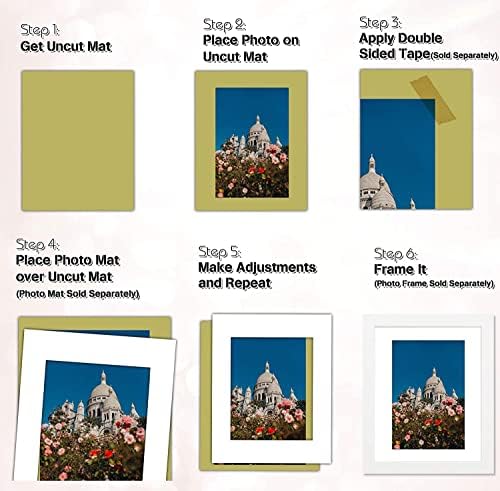 Golden State Art, Pack od 25 višeslojnih višeslojnih ploča 5x7 - Izvrsno za fotografije, slike, okvire - bez kiseline, bijela