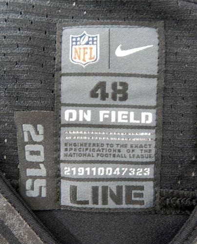2015 San Francisco 49ers prazna igra izdana crni dres u boji 48 dp30151 - nepotpisana NFL igra korištena dresova