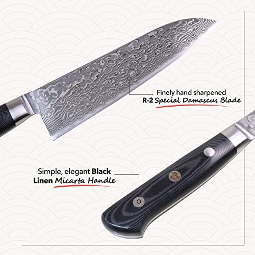 Originalni japanski kuharski nož, profesionalni nož Santoku-2, tradicionalni kovani Damask Čelik, ab-2 s ergonomskom ručkom