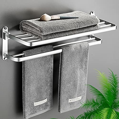 DSJ zidni ručnik za ručnike željeznički stalak za ručnike, crni aluminijski držač ručnika za kupaonicu Kuhinja u spavaćoj